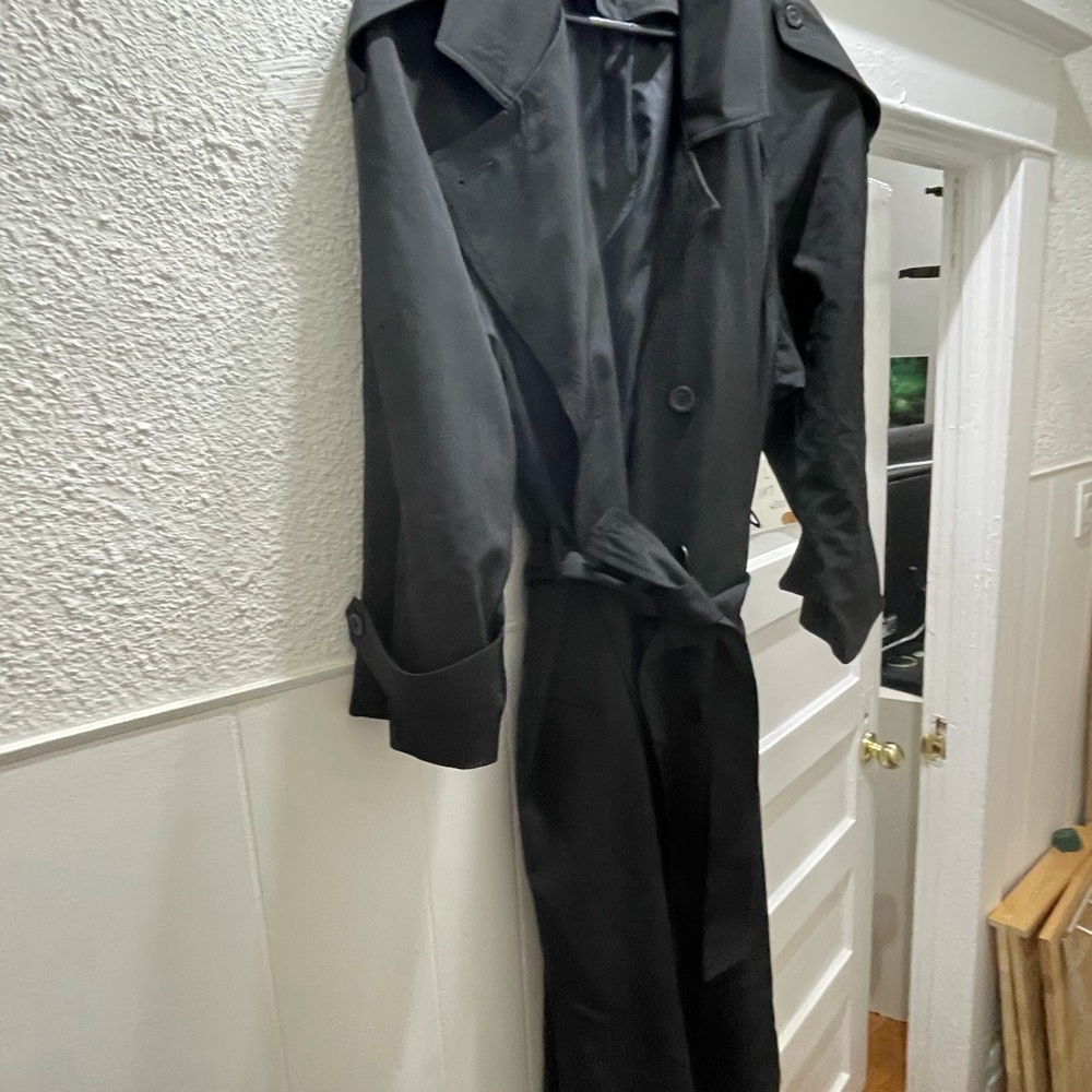 classic Black trench coat or jacket  m/l MADE IN CANADA